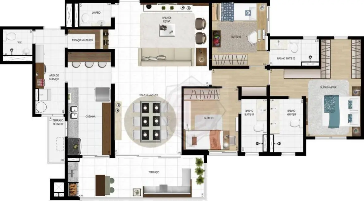 Foto 2 de Apartamento com 3 quartos à venda, 136m2 em Santana De Parnaiba - SP