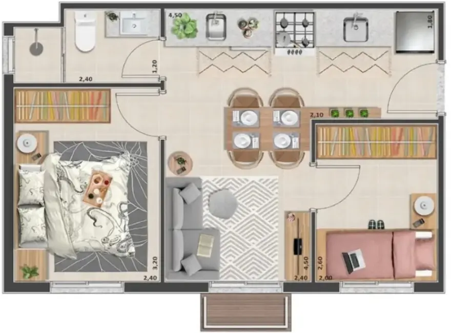 Apartamento com 2 quartos à venda, 37m2 em Vila Sofia, São Paulo - SP - imagem 3 Foto 3 de Apartamento com 2 quartos à venda, 37m2 em Vila Sofia, São Paulo - SP