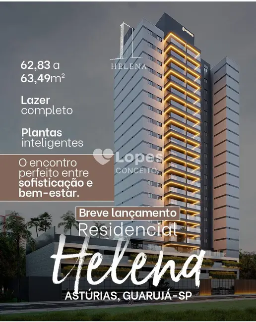 Foto 1 de Apartamento com 2 quartos à venda, 63m2 em Jardim Las Palmas, Guaruja - SP