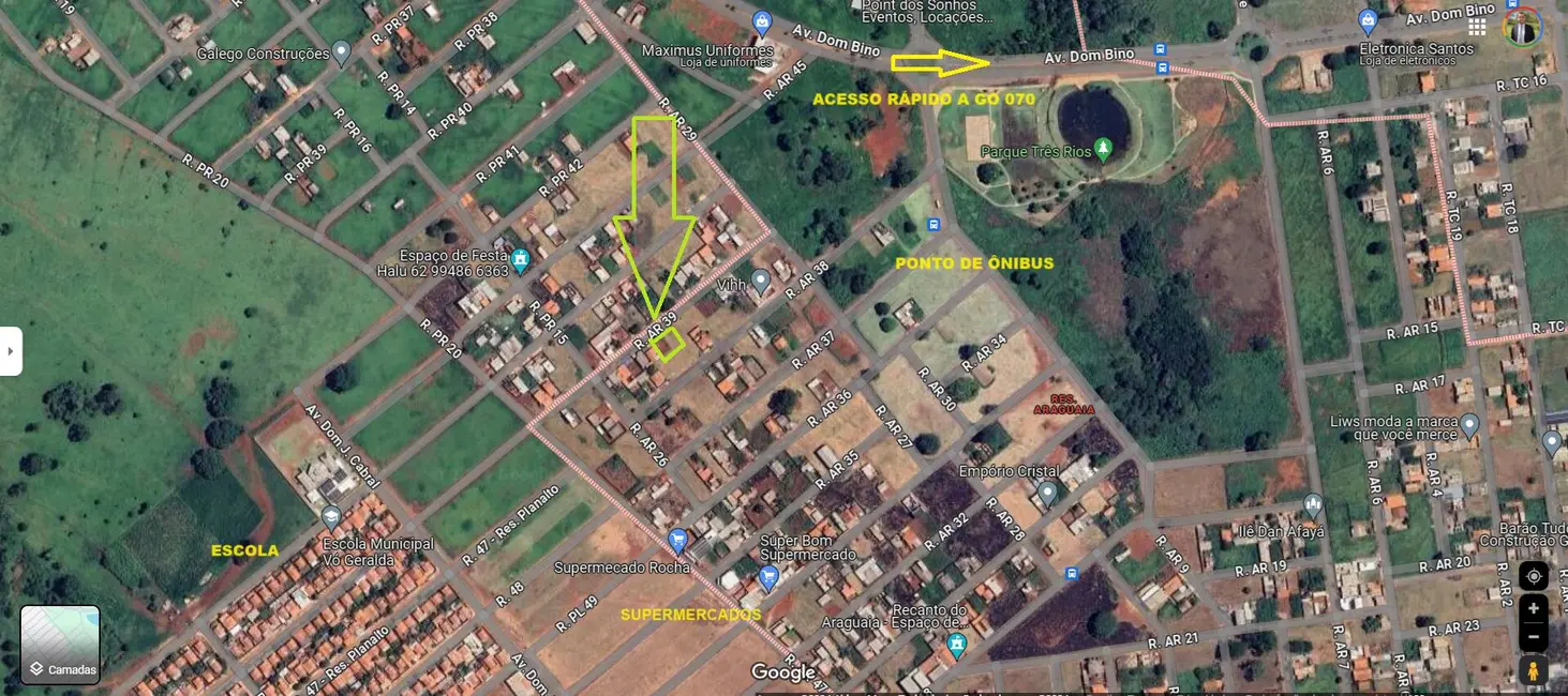 Foto 1 de Terreno / Lote à venda, 462m2 em Goianira - GO