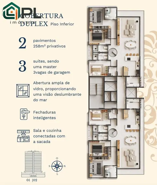 Foto 5 de Apartamento com 3 quartos à venda em Itapema do Norte, Itapoa - SC