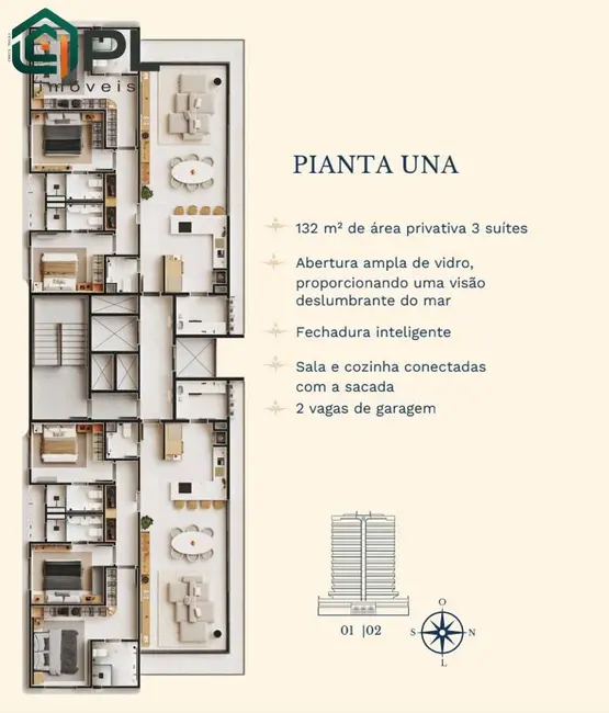 Foto 3 de Apartamento com 3 quartos à venda em Itapema do Norte, Itapoa - SC