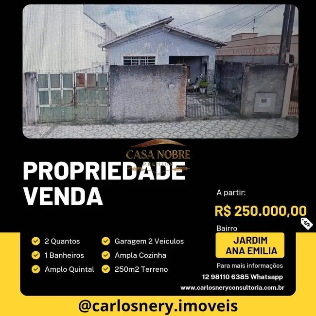 Foto 2 de Casa com 2 quartos à venda, 250m2 em Jardim Ana Emilia, Taubate - SP