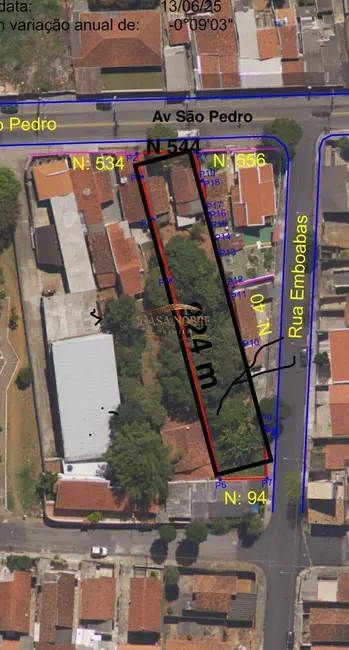 Foto 2 de Terreno / Lote à venda, 924m2 em Bosque da Saúde, Taubate - SP