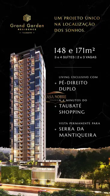 Foto 1 de Apartamento com 3 quartos à venda, 148m2 em Loteamento Residencial e Comercial Bosque Flamboyant, Taubate - SP