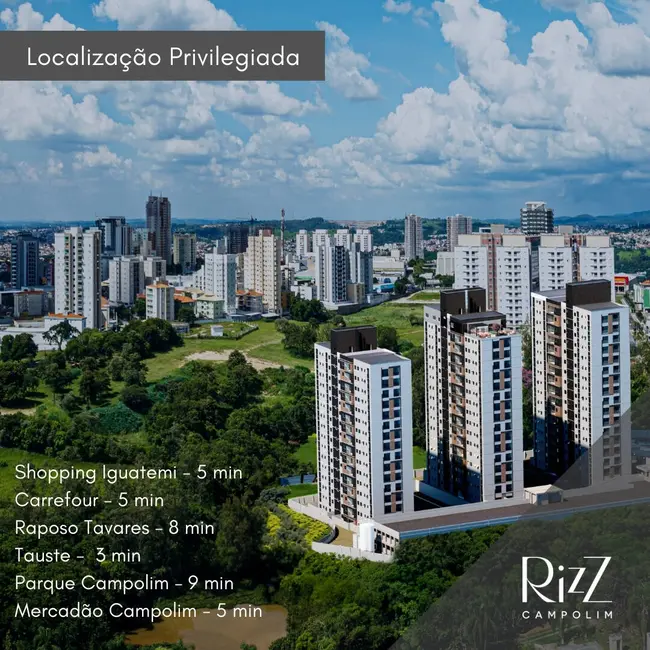 Foto 7 de Apartamento com 2 quartos à venda, 57m2 em Parque Campolim, Sorocaba - SP