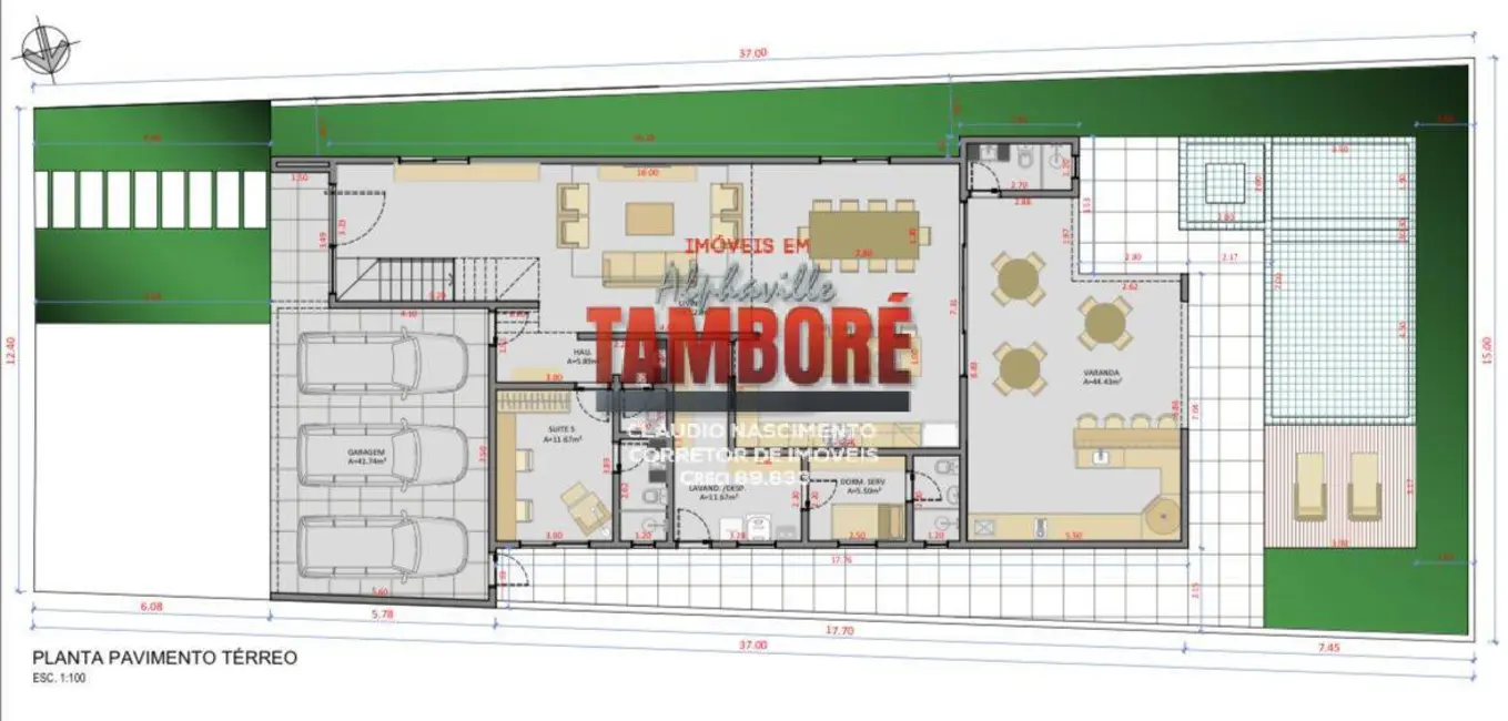 Foto 5 de Casa com 5 quartos à venda, 435m2 em Tamboré, Santana De Parnaiba - SP