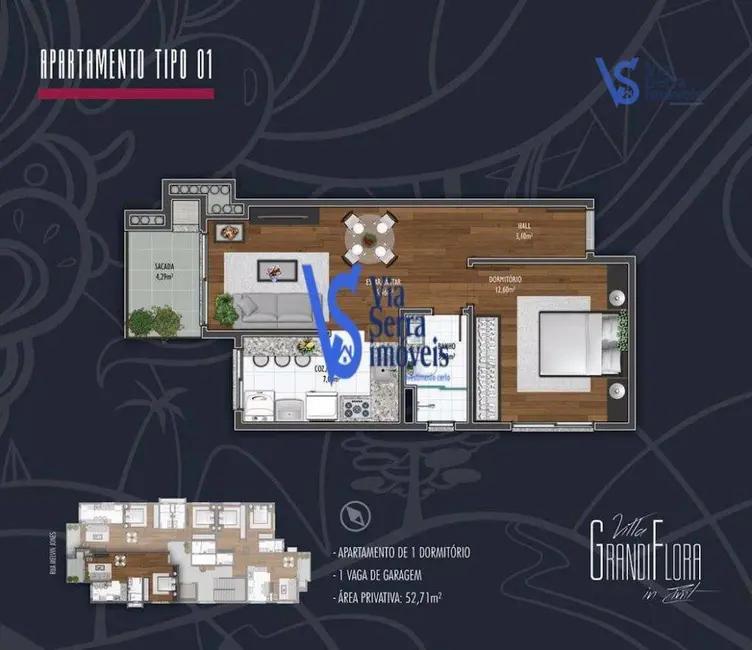 Foto 8 de Apartamento com 1 quarto à venda, 70m2 em Centro, Canela - RS