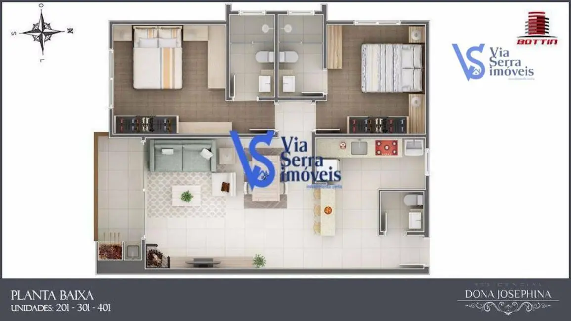 Apartamento com 2 quartos à venda, 79m2 em Centro, Canela - RS - imagem 8 Foto 8 de Apartamento com 2 quartos à venda, 79m2 em Centro, Canela - RS
