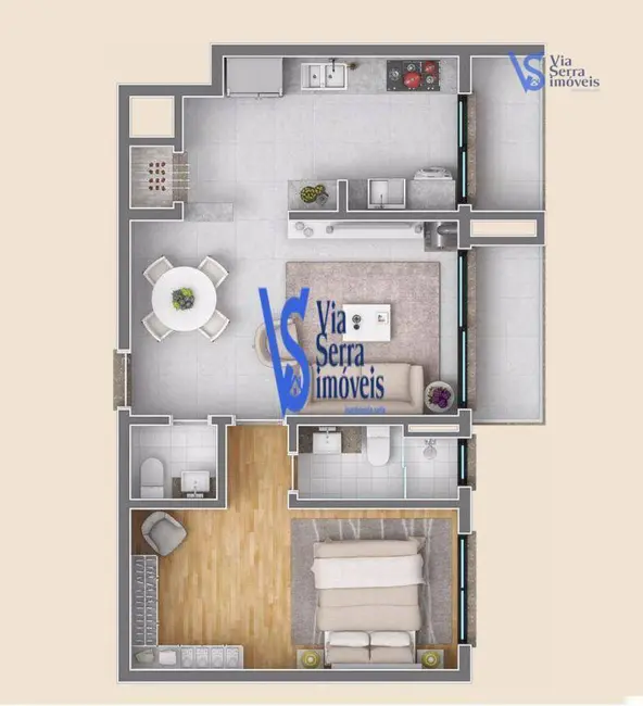 Apartamento com 1 quarto à venda, 56m2 em Centro, Canela - RS - imagem 7 Foto 7 de Apartamento com 1 quarto à venda, 56m2 em Centro, Canela - RS