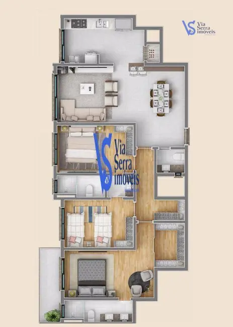 Foto 7 de Apartamento com 3 quartos à venda, 114m2 em Centro, Canela - RS