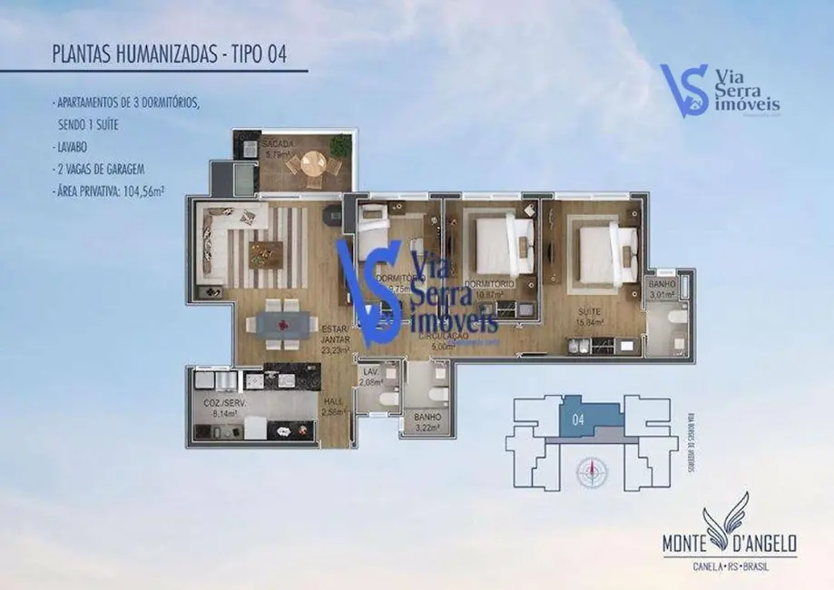 Apartamento com 1 quarto à venda, 101m2 em Centro, Canela - RS - imagem 6 Foto 6 de Apartamento com 1 quarto à venda, 101m2 em Centro, Canela - RS