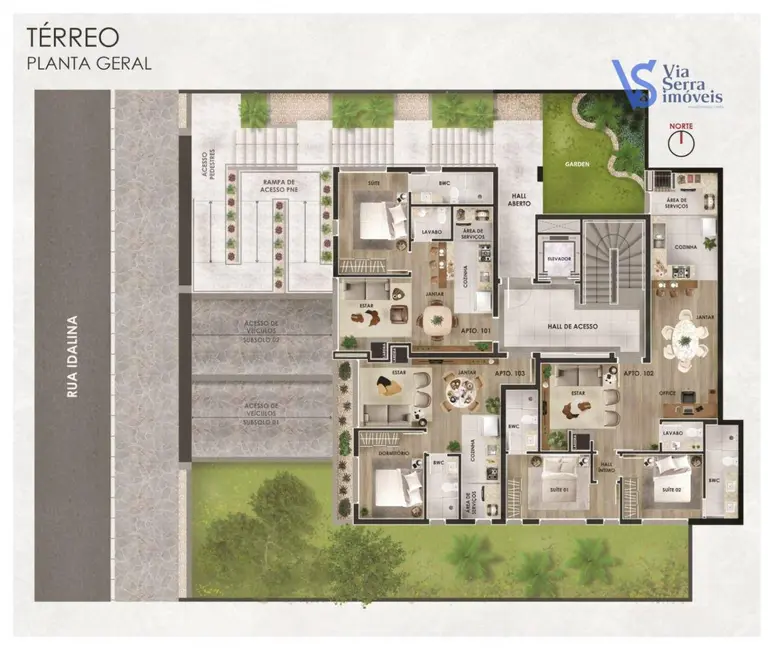 Apartamento com 1 quarto à venda, 79m2 em Gramado - RS - imagem 7 Foto 7 de Apartamento com 1 quarto à venda, 79m2 em Gramado - RS