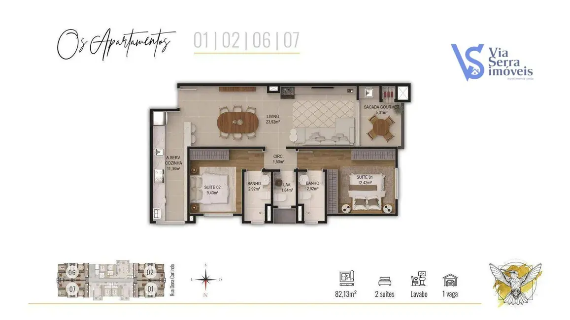 Apartamento com 2 quartos à venda, 82m2 em Centro, Canela - RS - imagem 4 Foto 4 de Apartamento com 2 quartos à venda, 82m2 em Centro, Canela - RS