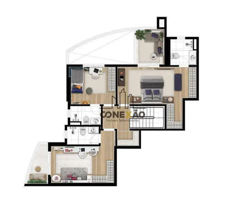 Foto 4 de Cobertura com 3 quartos à venda, 214m2 em Ponta da Praia, Santos - SP