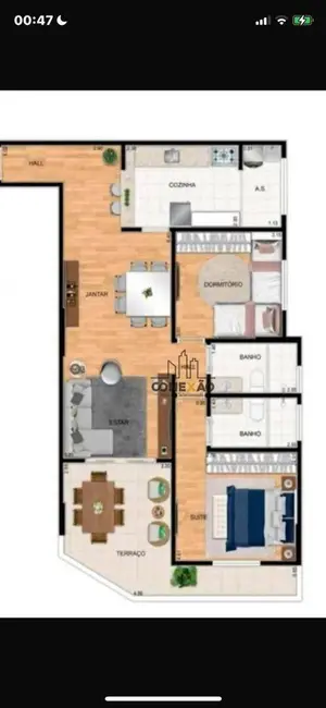 Foto 2 de Apartamento com 2 quartos à venda, 140m2 em Aviação, Praia Grande - SP