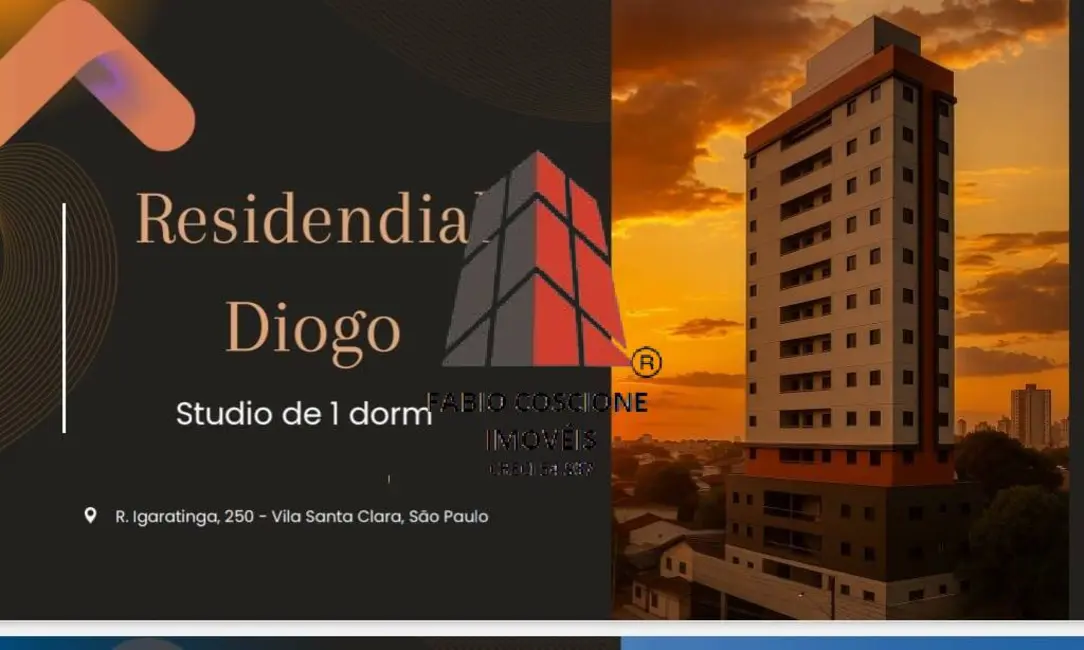 Foto 1 de Apartamento com 1 quarto à venda, 27m2 em Vila Santa Clara, São Paulo - SP