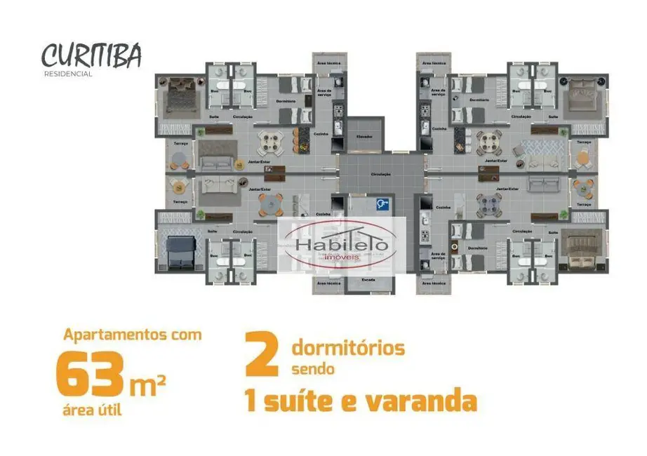 Foto 2 de Apartamento com 2 quartos à venda, 63m2 em Ipiranga, Ribeirao Preto - SP