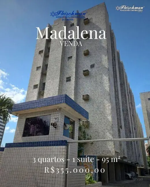 Apartamento com 3 quartos à venda, 123m2 em Madalena, Recife - PE - imagem 1 Foto 1 de Apartamento com 3 quartos à venda, 123m2 em Madalena, Recife - PE