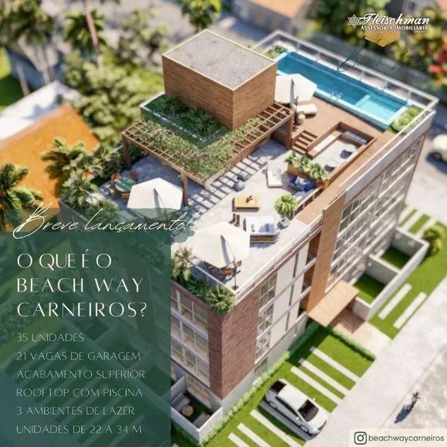 Foto 2 de Loft / Flat com 2 quartos à venda, 33m2 em Tamandare - PE