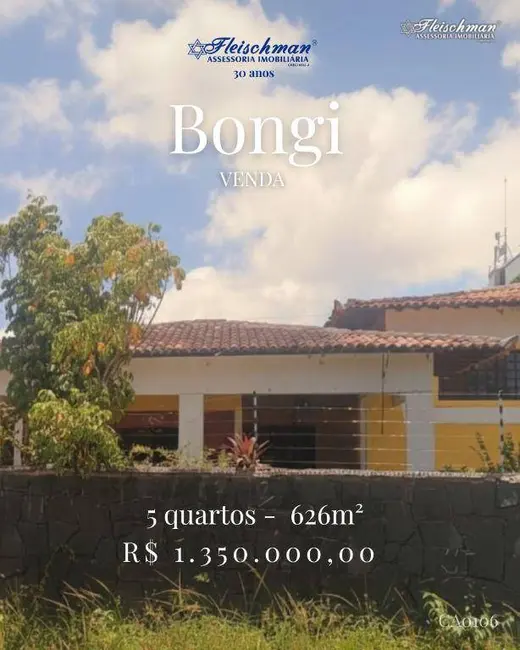 Casa com 5 quartos à venda e para alugar, 626m2 em Bongi, Recife - PE - imagem 1 Foto 1 de Casa com 5 quartos à venda e para alugar, 626m2 em Bongi, Recife - PE