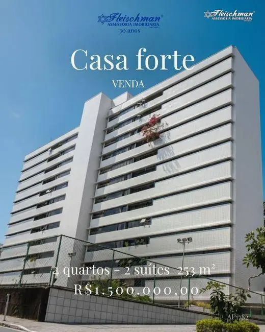 Foto 1 de Apartamento com 4 quartos à venda, 253m2 em Casa Forte, Recife - PE
