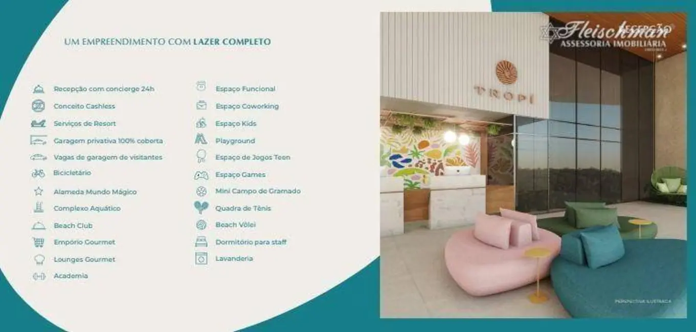 Foto 3 de Apartamento com 3 quartos à venda, 56m2 em Porto de Galinhas, Ipojuca - PE