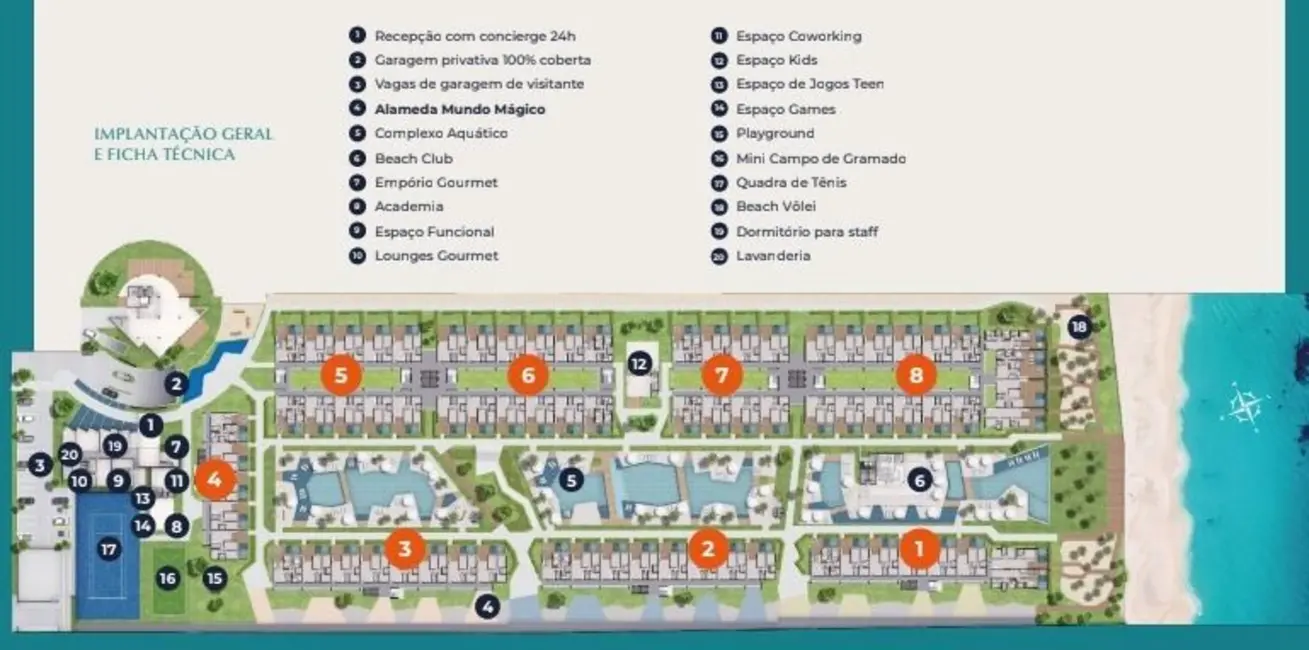 Foto 4 de Apartamento com 3 quartos à venda, 56m2 em Porto de Galinhas, Ipojuca - PE