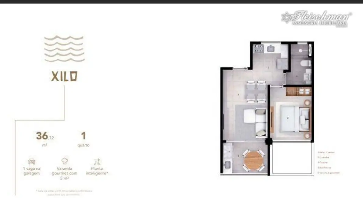 Apartamento com 1 quarto à venda, 36m2 em Porto de Galinhas, Ipojuca - PE - imagem 7 Foto 7 de Apartamento com 1 quarto à venda, 36m2 em Porto de Galinhas, Ipojuca - PE