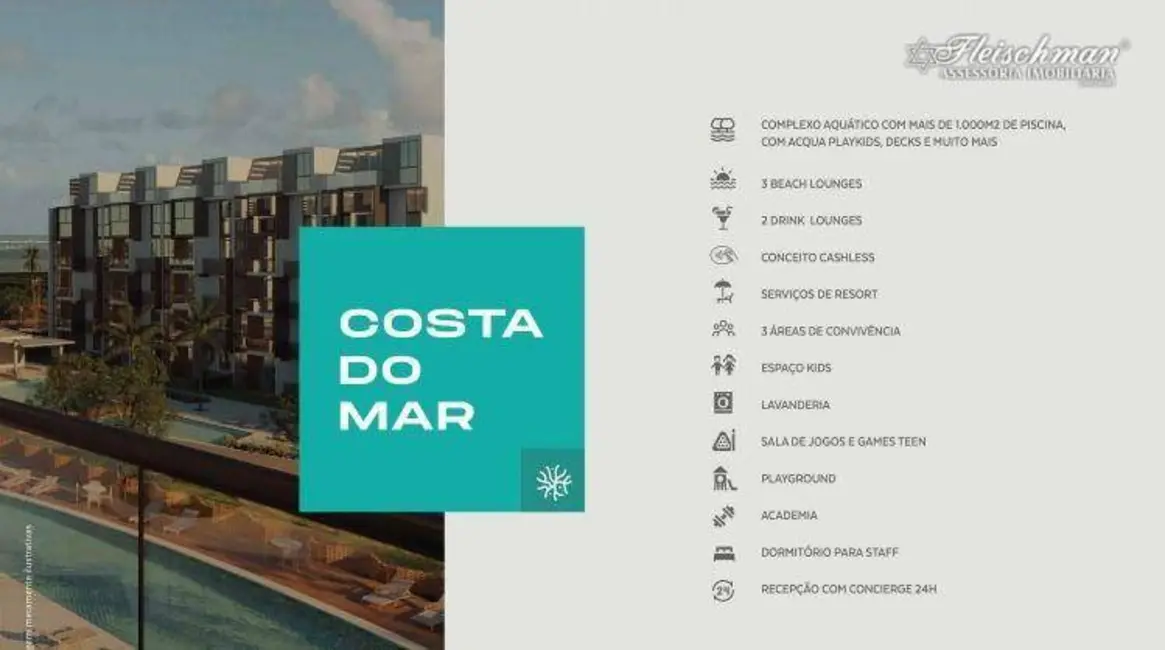 Foto 2 de Apartamento com 1 quarto à venda, 26m2 em Centro, Tamandare - PE