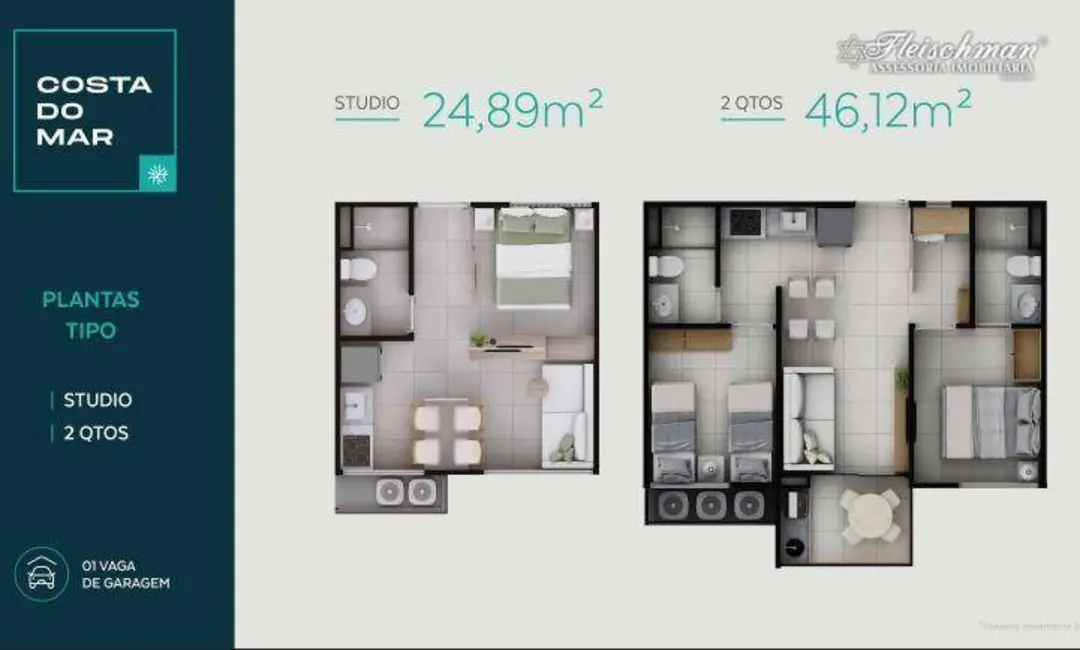 Foto 7 de Apartamento com 1 quarto à venda, 26m2 em Centro, Tamandare - PE