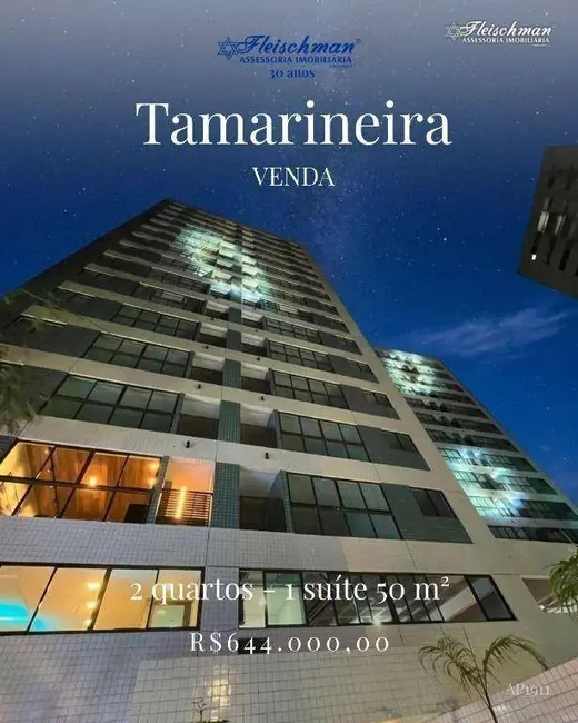 Foto 1 de Apartamento com 2 quartos à venda, 50m2 em Tamarineira, Recife - PE