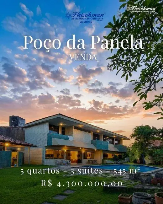 Foto 1 de Casa com 5 quartos à venda, 1416m2 em Recife - PE
