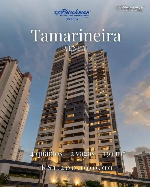 Foto 1 de Apartamento com 4 quartos à venda, 130m2 em Tamarineira, Recife - PE