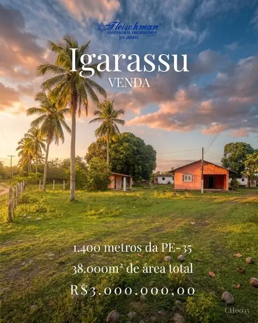 Foto 1 de Chácara com 1 quarto à venda, 38000m2 em Sítio dos Marcos, Igarassu - PE