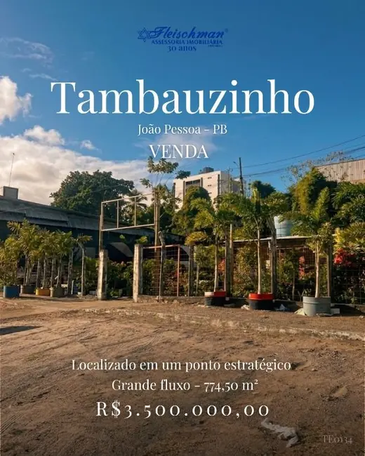 Foto 1 de Terreno / Lote à venda, 774m2 em Tambauzinho, Joao Pessoa - PB