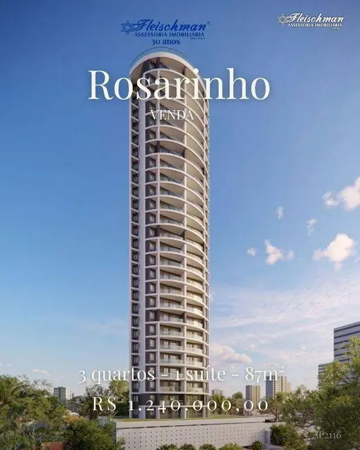 Foto 1 de Apartamento com 3 quartos à venda, 87m2 em Encruzilhada, Recife - PE