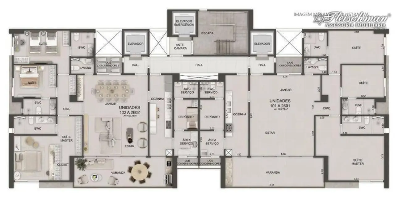 Apartamento com 4 quartos à venda, 163m2 em Rosarinho, Recife - PE - imagem 4 Foto 4 de Apartamento com 4 quartos à venda, 163m2 em Rosarinho, Recife - PE