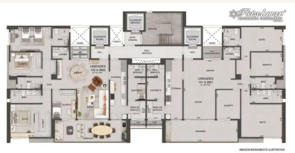Apartamento com 4 quartos à venda, 163m2 em Rosarinho, Recife - PE - imagem 5 Foto 5 de Apartamento com 4 quartos à venda, 163m2 em Rosarinho, Recife - PE