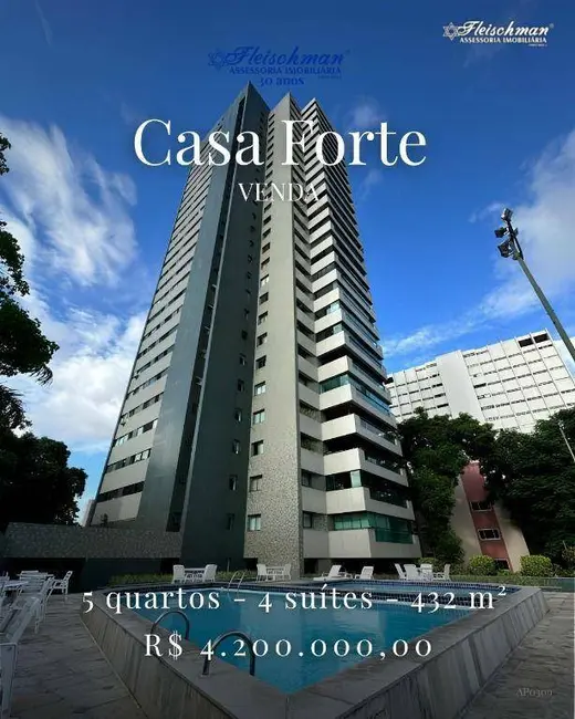 Foto 1 de Apartamento com 5 quartos à venda, 432m2 em Casa Forte, Recife - PE