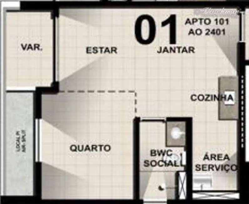 Apartamento com 1 quarto à venda, 32m2 em Soledade, Recife - PE - imagem 4 Foto 4 de Apartamento com 1 quarto à venda, 32m2 em Soledade, Recife - PE