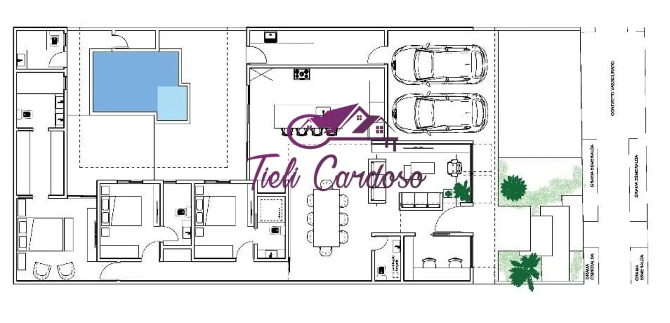Foto 2 de Casa de Condomínio com 3 quartos à venda, 204m2 em Indaiatuba - SP