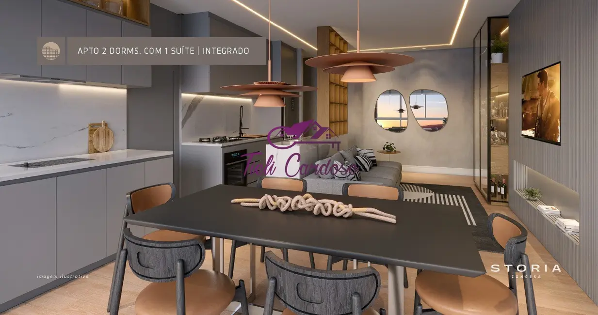 Foto 1 de Apartamento com 2 quartos à venda, 70m2 em Vila Georgina, Indaiatuba - SP