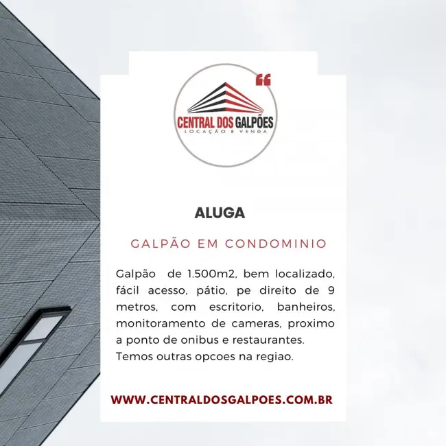 Foto 1 de Armazém / Galpão para alugar, 1500m2 em Betim - MG