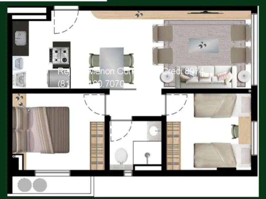 Foto 6 de Apartamento com 1 quarto à venda, 35m2 em Casa Forte, Recife - PE