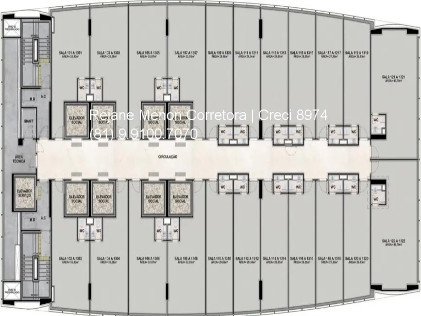 Foto 4 de Sala Comercial para alugar, 29m2 em Pina, Recife - PE