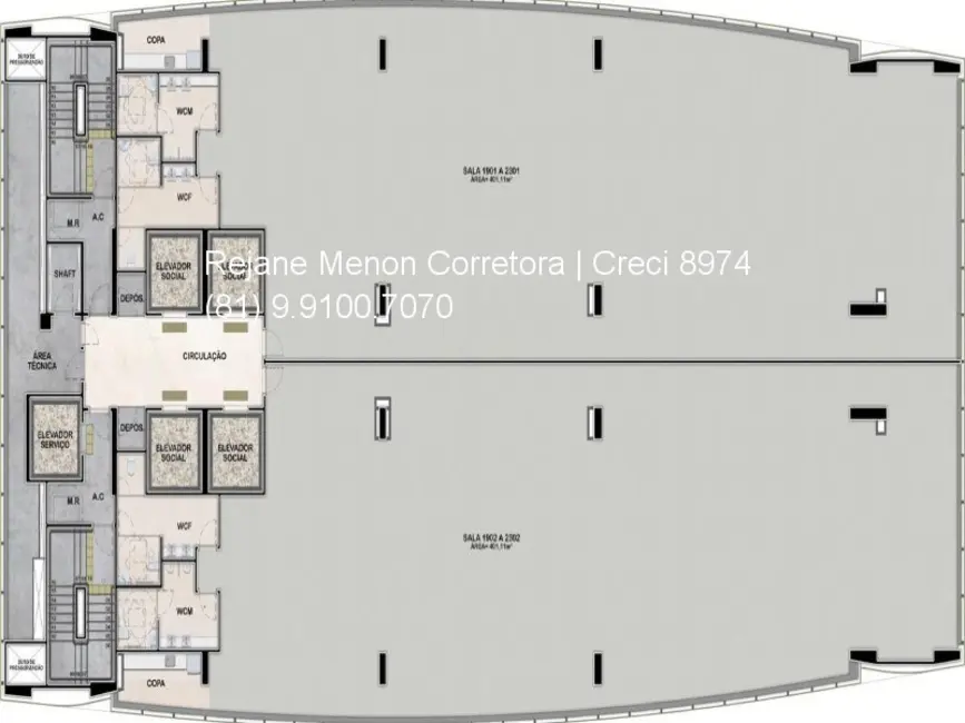 Foto 5 de Sala Comercial para alugar, 29m2 em Pina, Recife - PE