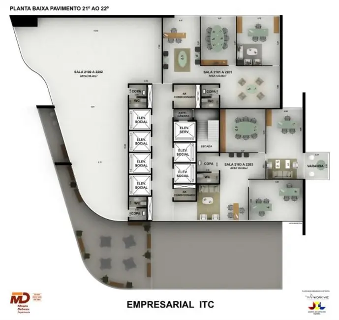 Foto 7 de Sala Comercial para alugar, 98m2 em Pina, Recife - PE