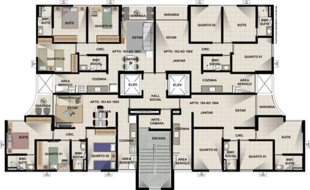 Foto 3 de Apartamento com 3 quartos à venda, 68m2 em Torre, Recife - PE