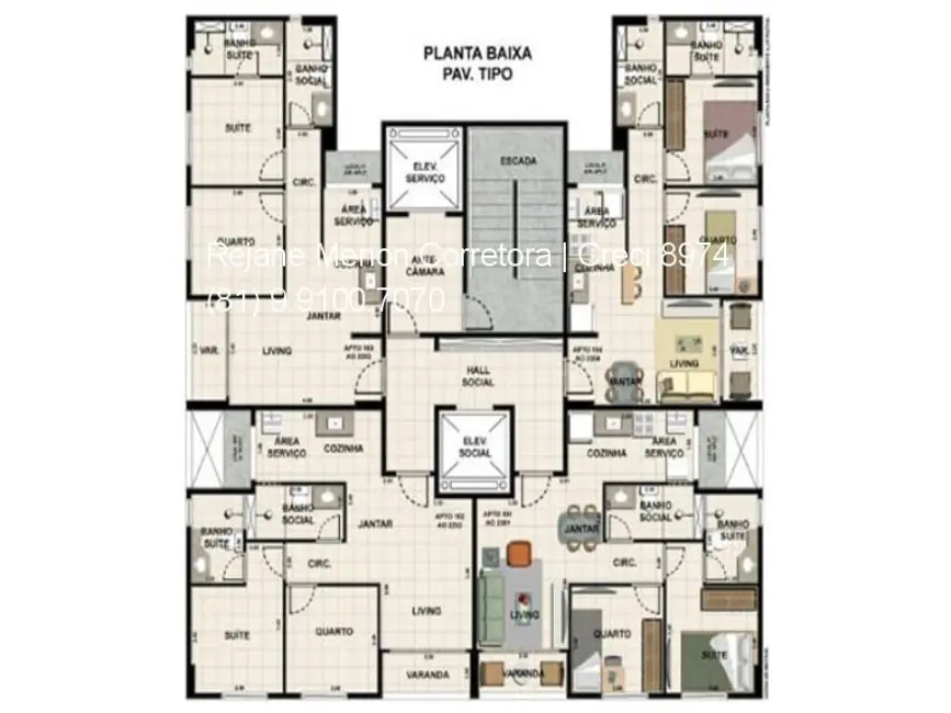 Foto 9 de Apartamento com 2 quartos à venda, 45m2 em Torre, Recife - PE